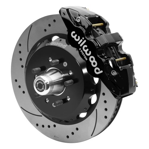 AERO6 FR BRAKE KIT 14″ DRILLEDCHEV 1955-57 WITH CPP 2″ DROP