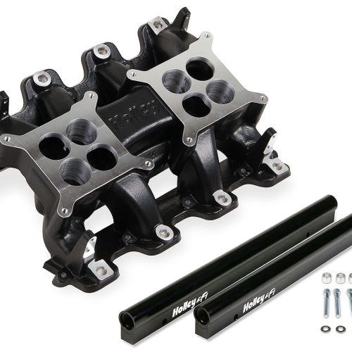 DUAL 4150 EFI INTAKE LS1 LS2 MID-RISE, DUAL PLANE, BLACK