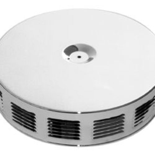 14 LOUVERED STYLE AIR CLEANER CHROME STEEL FITS 5 1/8 NECK