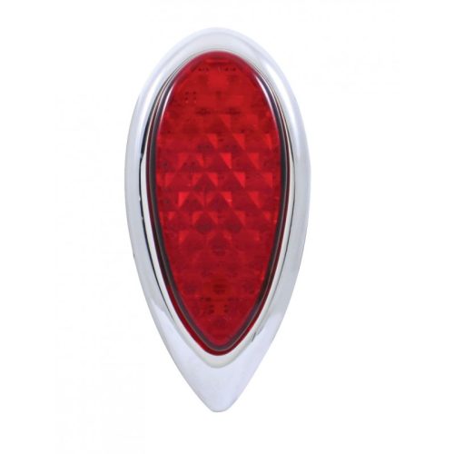 1938-39 LED TAILLIGHT EA RED LENS S/S RIM FLUSH MOUNT