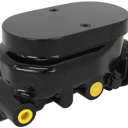 BRAKE MASTER CYLINDER 1-1/8″  BORE CAST ALUMIN BLACK SMOOTH