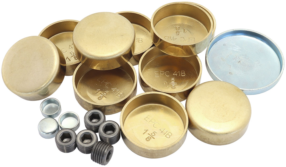 SBC 350 400 WELSH PLUG KIT CHEVY SB BRASS