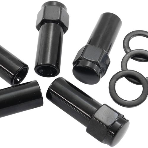 M12 X 1.25mm 1.38″ SHANK CLOSED WHEEL NUTS BLACK (5)