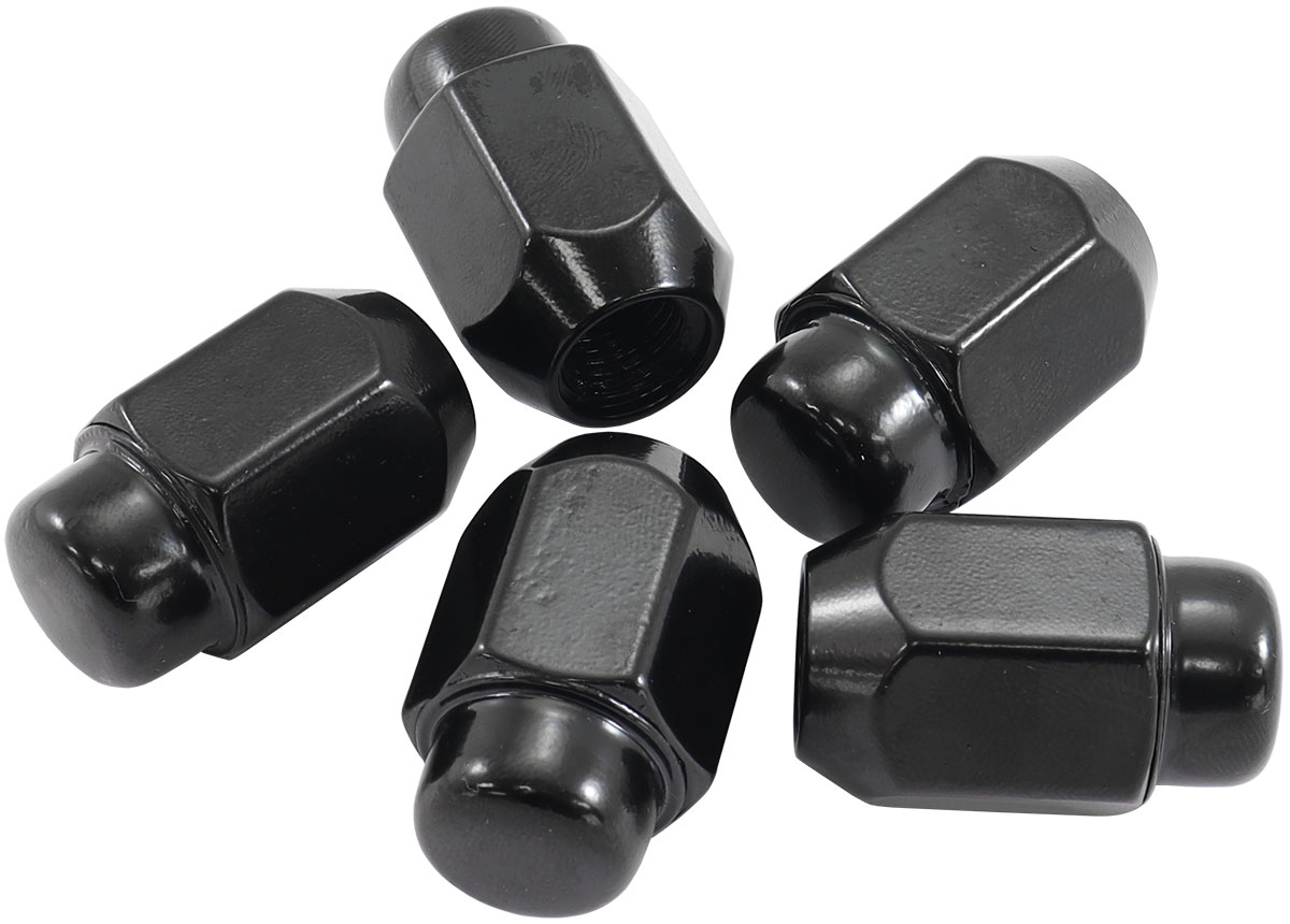M14 X 1.50mm ACORN MEDIUM CLOSED WHEEL NUTS BLACK (5)