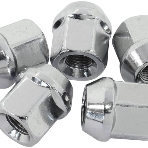 7/16″-20 ACORN SHORT OPEN     WHEEL NUTS CHROME (5 PACK)