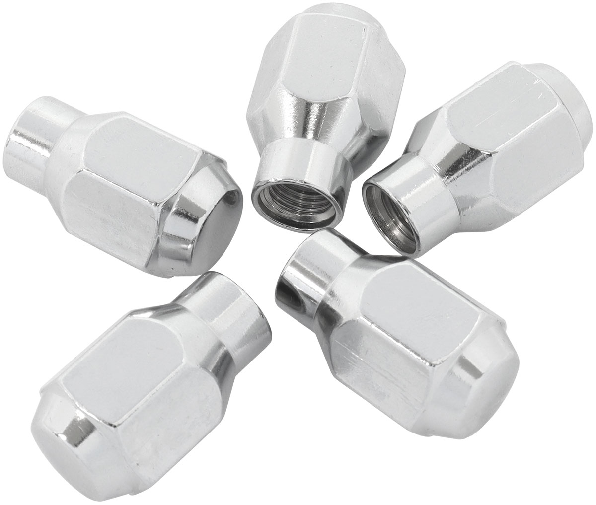 CONICAL ET CLOSED NUTS M14x1.5CHROME M14 x 1.50mm WHEEL (5)