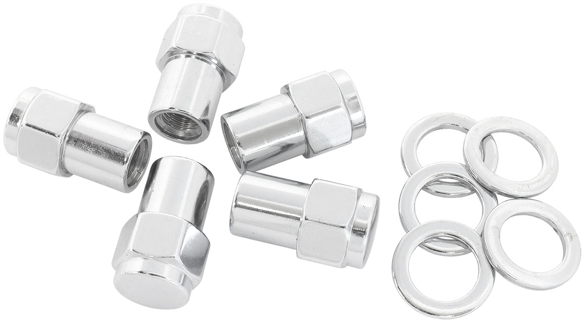 0.550 SHANK CLOSED NUTS M14 x 1.50mm CHROME WHEEL (5)