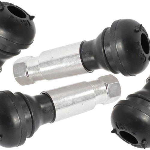 RUBBER PULL THRU VALVE STEMS 4 PACK CHROME 7/16″ HOLE