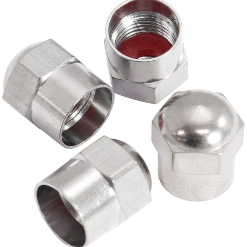 REPLACEMENT VALVE CAPS FOR ALL VALVE STEM CHROME 4 PACK