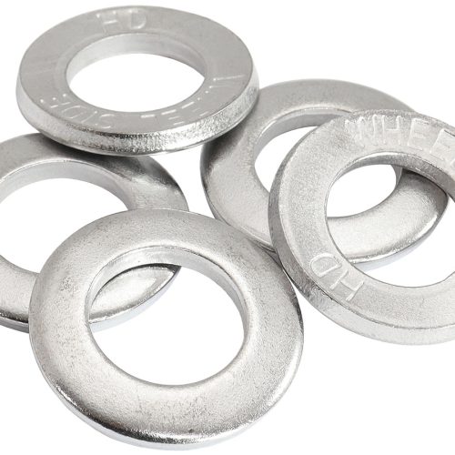 LARGE WHEEL NUT WASHER WELD CHROM 1.250 OD 0.695 ID 5 PACK