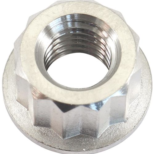 M8x1.25mm TITANIUM NUT        12 POINT SINGLE M8 x 1.25