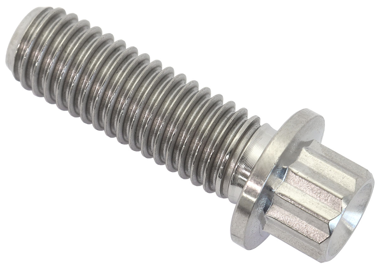 M8x1.25 TITANIUM BOLT 25mm UHL12 POINT SINGLE M8 x 1.25mm