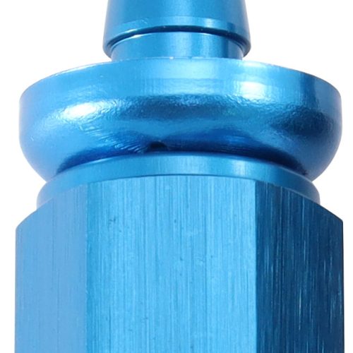 -6AN TO 5/16″ BARB STRAIGHT   FULL FLOW PUSH LOCK BLUE