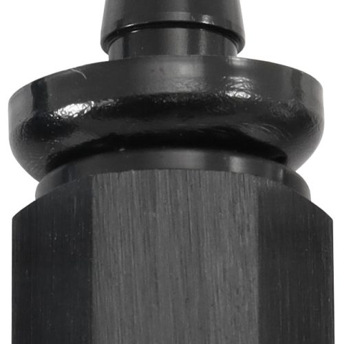 -6AN TO 5/16″ BARB STRAIGHT   FULL FLOW PUSH LOCK BLACK
