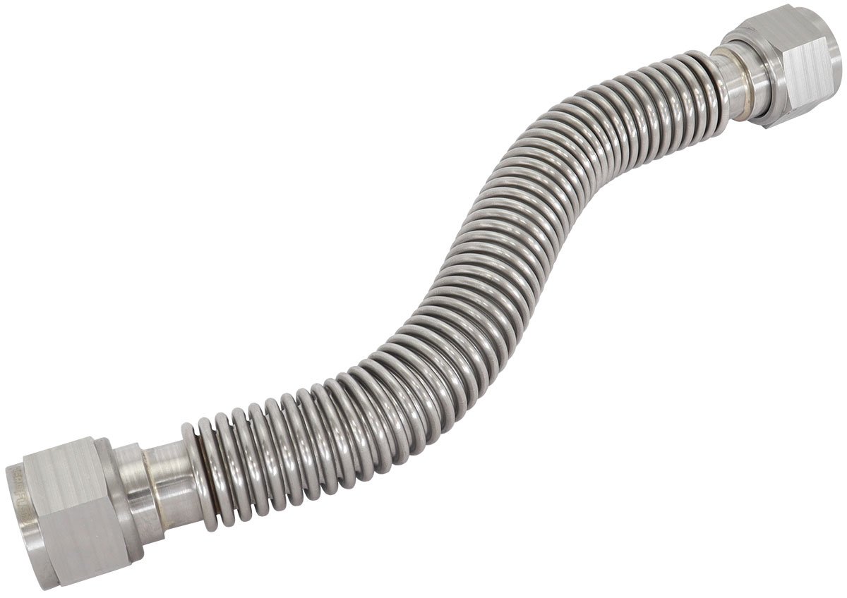 FLEXIBLE TURBO DRAIN HOSE S/S FEMALE 2 x -12AN 300MM LONG