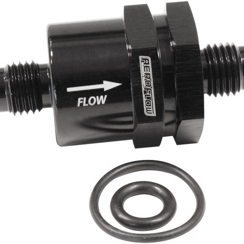 CHECK VALVE INLINE -4AN       BLACK / ONE WAY VALVE