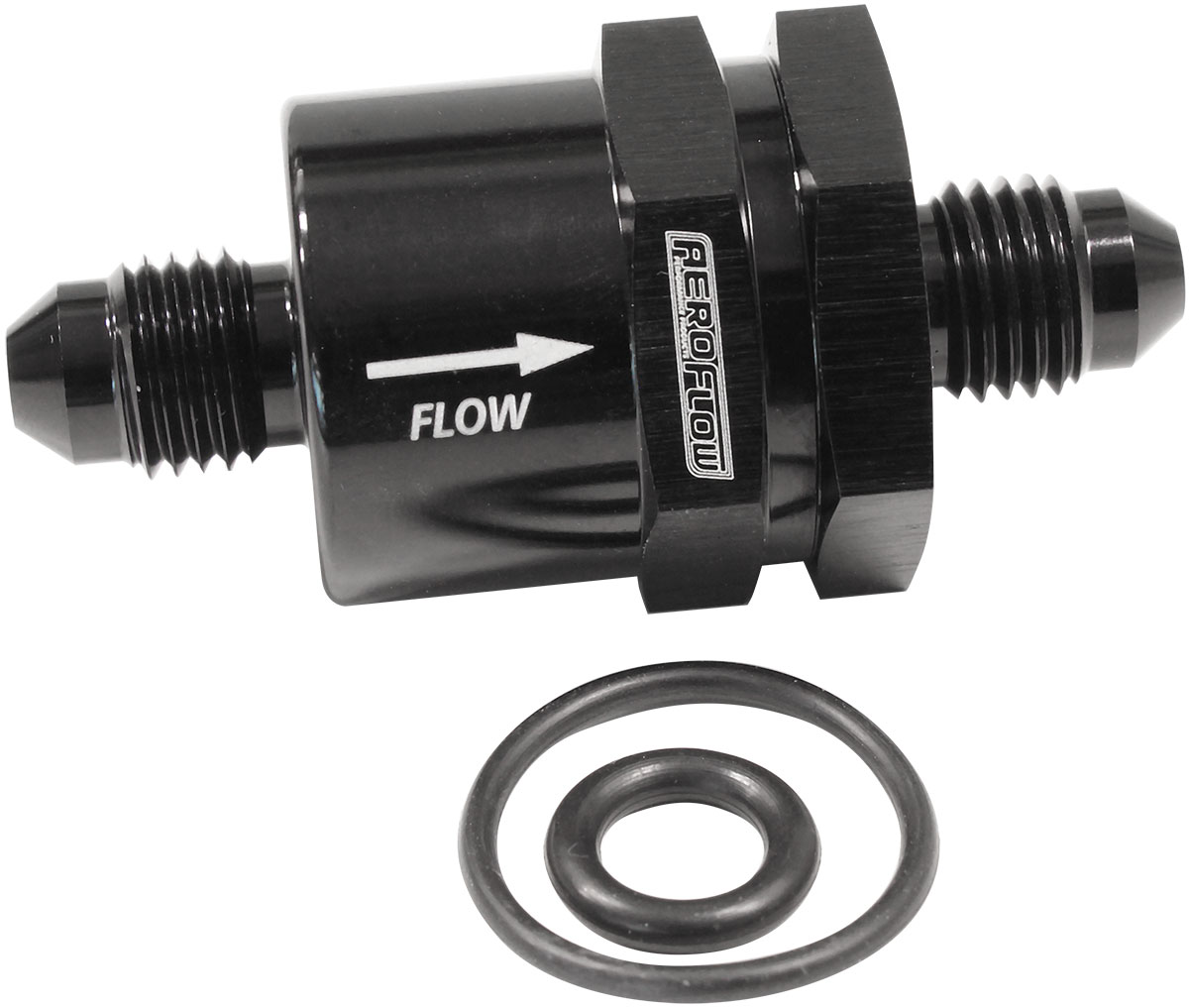 CHECK VALVE INLINE -4AN BLACK / ONE WAY VALVE