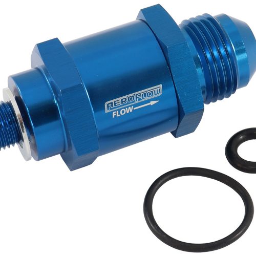 M10 X 1.0MM X -8AN CHECK VALVEBLUE MALE TO MALE BOSCH PUMP