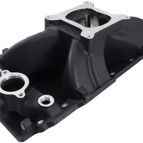 BBC HI RISE INTAKE MANIFOLD   SINGLE PLANE OVAL 454 BLACK