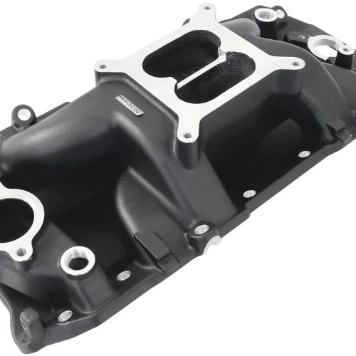 BBC AIR GAP INTAKE MANIFOLD   DUAL PLANE CHEV 454 BLACK OVAL