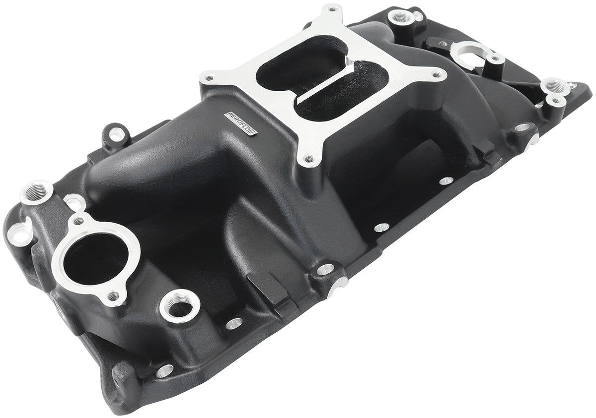 BBC AIR GAP INTAKE MANIFOLD DUAL PLANE CHEV 454 BLACK OVAL
