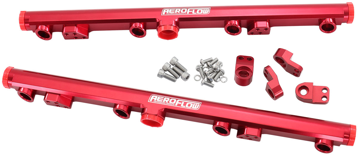 GM LS1 LS2 LS3 FUEL RAIL RED LS6 L76 L99 -8ORB LS