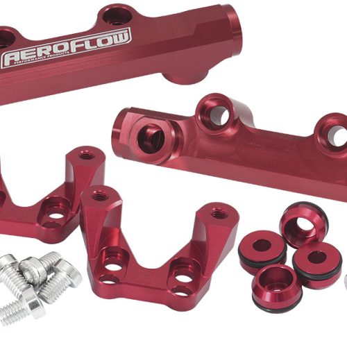 SUBARU EJ20 CONVERSION FUEL RAIL TOP FEED RED 92-00 WRX