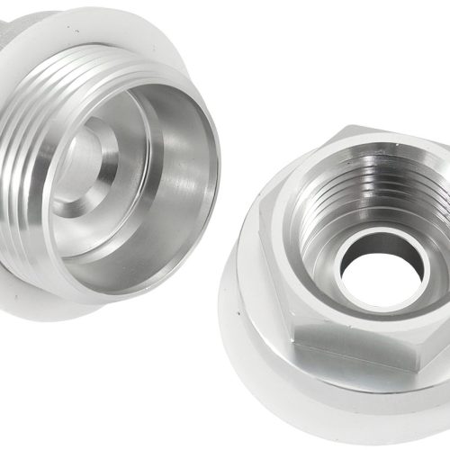 HOLLEY CARB INLET FITTING SILVER MALE 7/8-20″ TO 5/8-18″