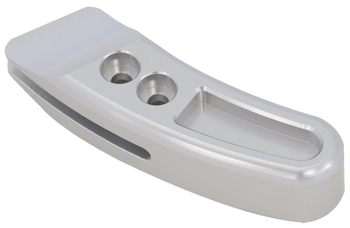 SILVER REVERSE EXTENDED LOCK OUT COVER BILLET NITRO PISTOL