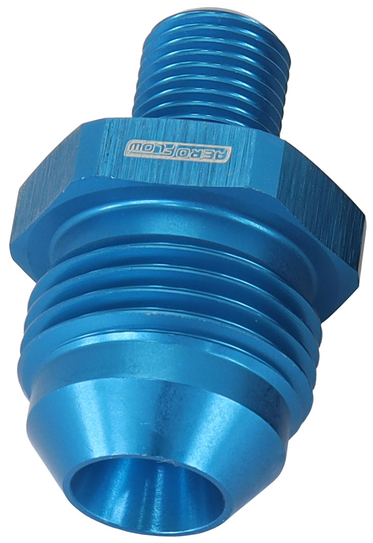METRIC M10 X 1.0MM TO -8AN BLUE MALE M10x1.0MM TO -8AN