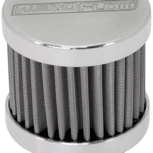 SMALL-10AN S/S BILLET BREATHERWITH FEMALE -10AN RE-USABLE