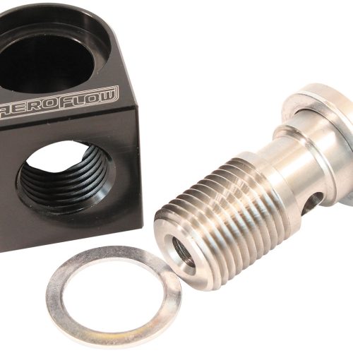 GM LS VALLEY PLATE BANJO      ADAPTER FACTORY SENSOR M16