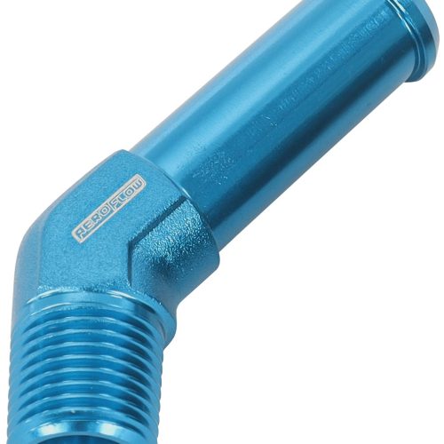 45 DEG 1/8″ NPT TO 3/8″ BARB  BLUE STRAIGHT MALE TO MALE