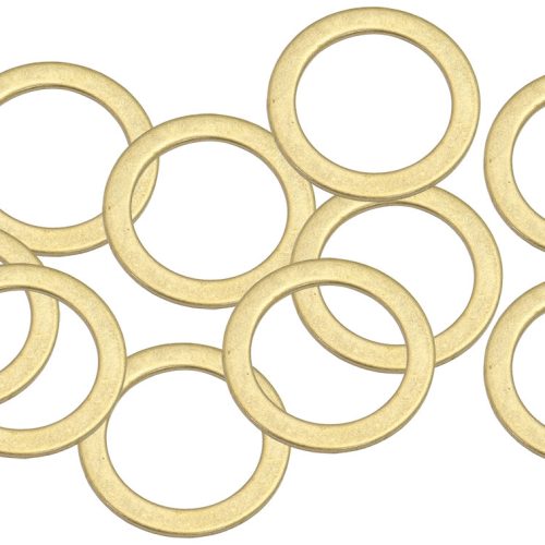 BRASS CRUSH WASHER METRIC M16 16MM ID SUIT M16 THREAD 10 PAC