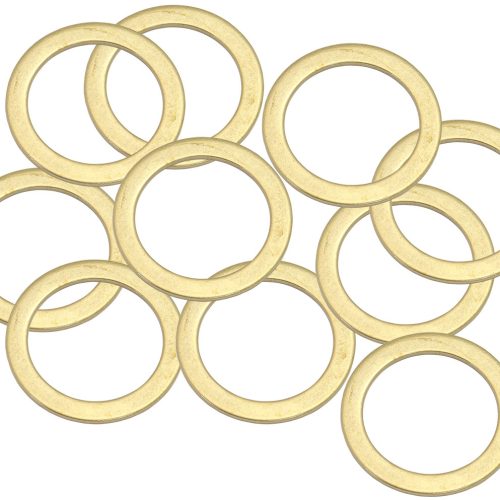 BRASS CRUSH WASHER METRIC M18 18MM ID SUIT M18 THREAD 10 PAC