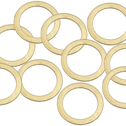 BRASS CRUSH WASHER METRIC M20 20MM ID SUIT M20 THREAD 10 PAC