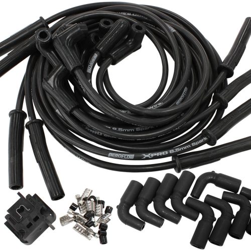 UNIVERSAL BLACK SPARK PLUG LEADS LS1 LS2 LS3 90 DEGREE