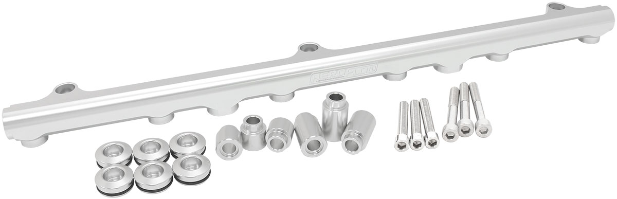 FUEL RAIL KIT NISSAN RB25 SILVER -8ORB NON-NEO TOP FEED