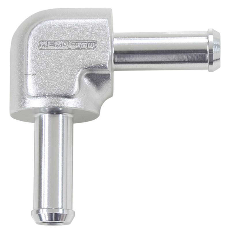 90 DEGREE 1/2" BARB BOTH ENDS SILVER 1/2" / 12.7MM BARBS