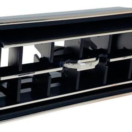 VINTAGE AIR LOUVER W/CHROME BEZEL / BLK RECT 5.4 X 2.175