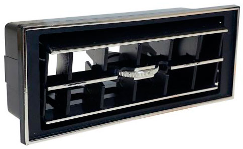 VINTAGE AIR LOUVER W/CHROME BEZEL / BLK RECT 5.4 X 2.175