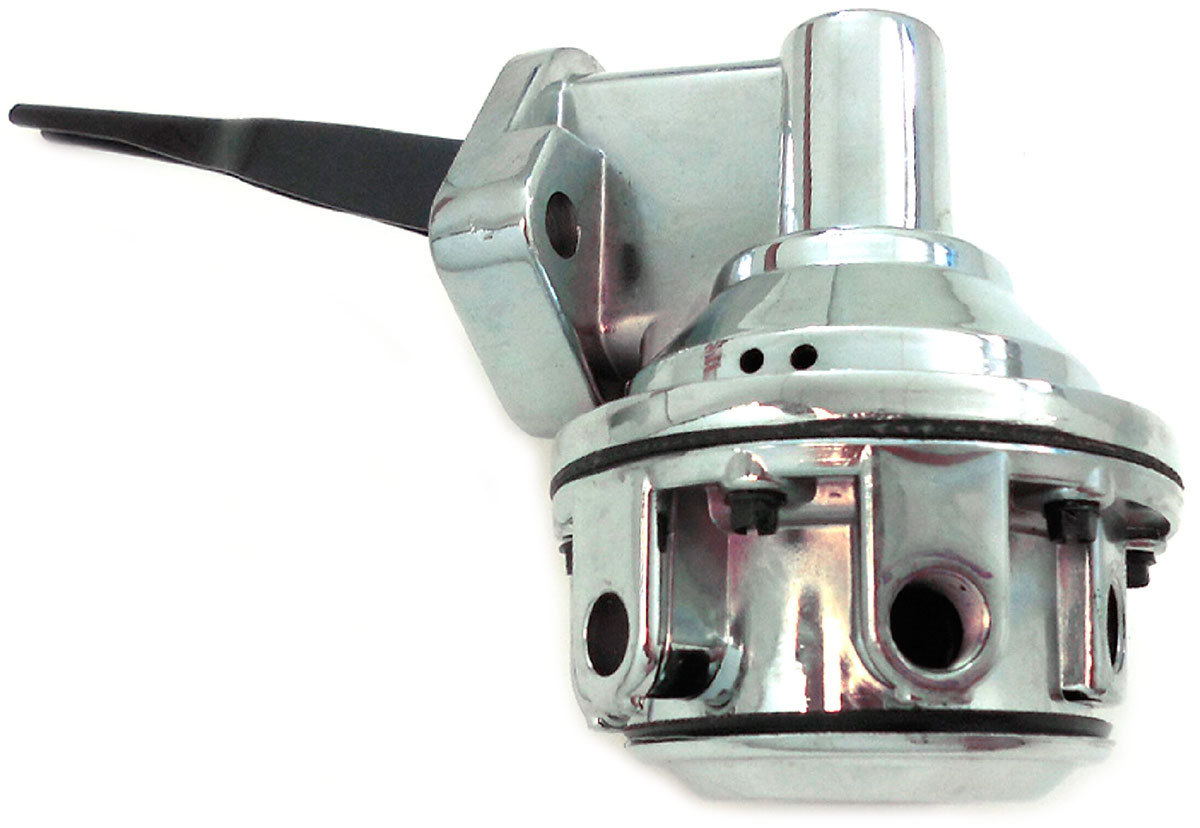 MECHANICAL FUEL PUMP, BBF FORDCHROME, 80GPH, 1/4" NPT IN/OUT