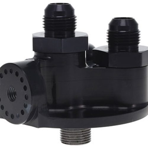 REMOTE OIL FILTER MOUNT, -12AN3/4-16 THREAD, NEEDS BRACKET