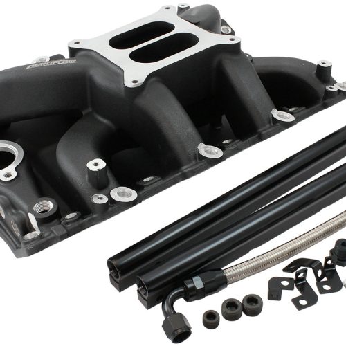 HOLDEN 304 EFI INTAKE MANIFOLDDUAL PLANE AIR GAP BLACK VN