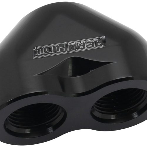 AEROFLOW -16AN TO 2 x -12AN FEMALE ORB U BLOCK BLACK