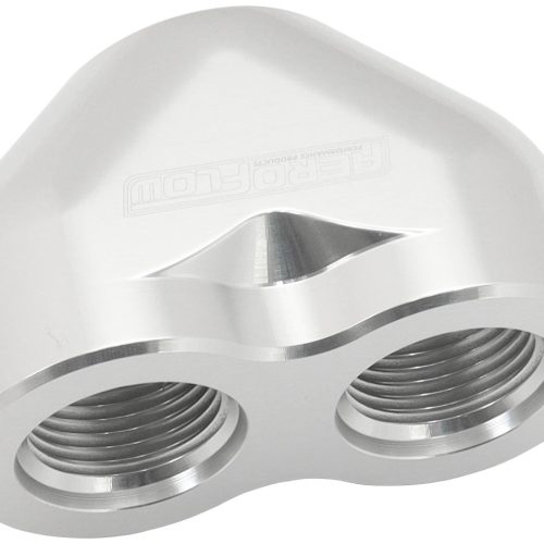AEROFLOW -16AN TO 2 x -12AN FEMALE ORB U BLOCK SILVER