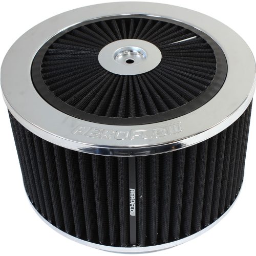 9″ X 5″ FULL FLOW AIR CLEANERASSEMBLY 5-1/8″ CHROME COTTON