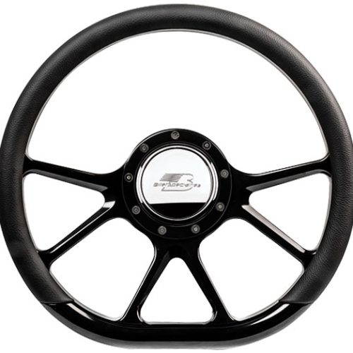 BILLET STEERINGWHEEL 14″ PRISMBLACK ANODIZED