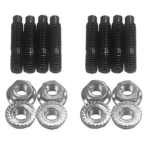 MILODON SBC VALVE COVER STUD KIT. HEX NUT BLACK OXIDE STEEL