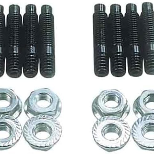 MILODON FORD 302 351W V/COVER STUD KIT HEX NUT BLACK OXIDE